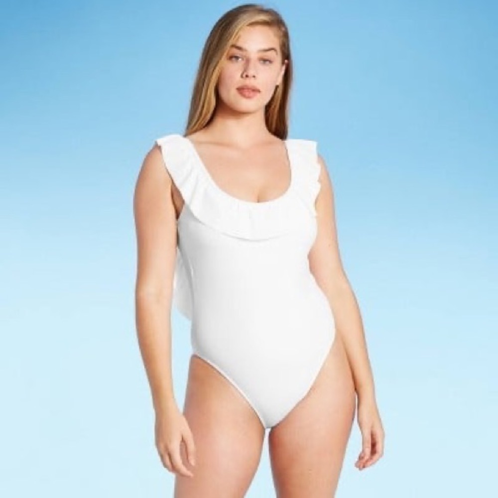 SHADE & Shore Women’s Ruffle Bathing Suit Size L